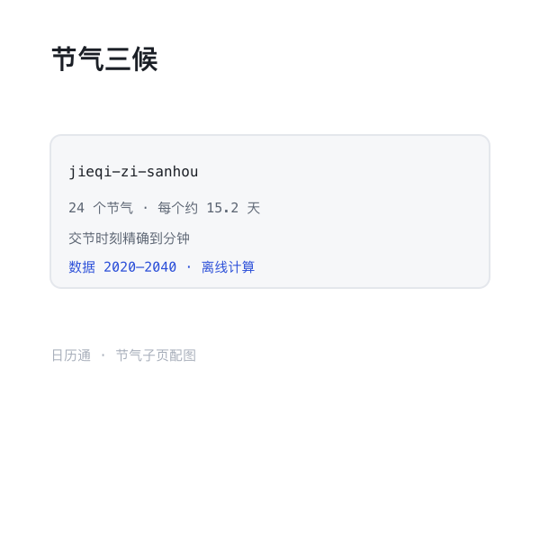 节气三候示意