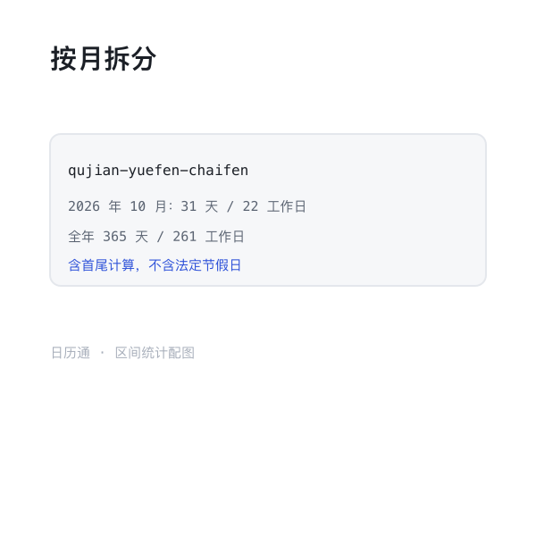 按月份拆分统计示意