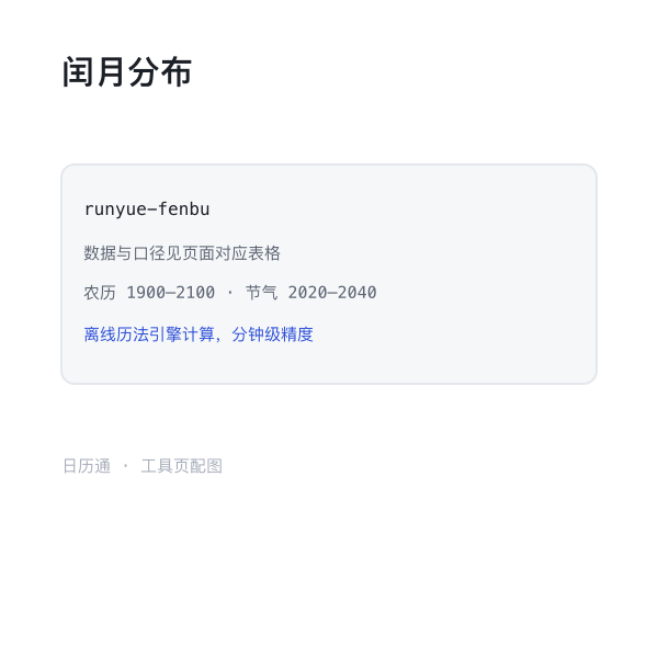 闰月在各月的分布示意
