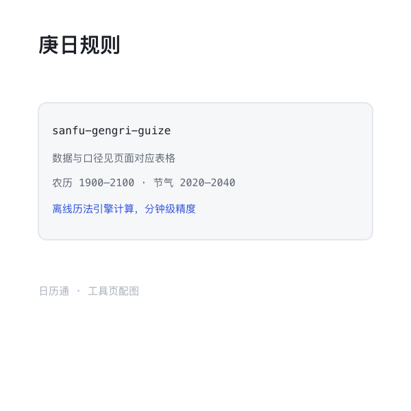 三伏庚日推算规则示意